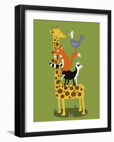 Giraffe-Steve Maingot-Framed Art Print