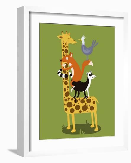 Giraffe-Steve Maingot-Framed Art Print