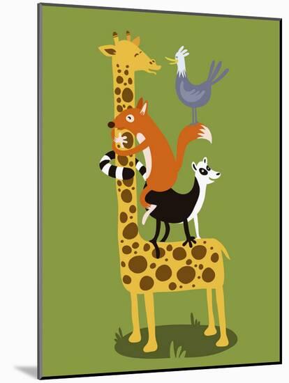 Giraffe-Steve Maingot-Mounted Art Print