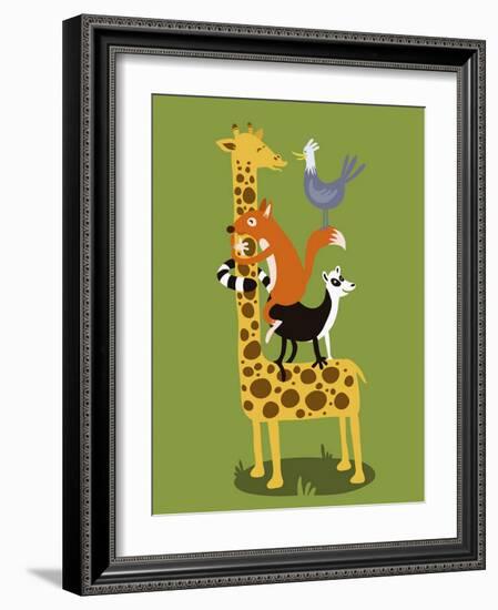 Giraffe-Steve Maingot-Framed Art Print