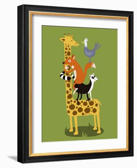 Giraffe-Steve Maingot-Framed Art Print