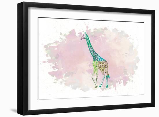 Giraffe-Victoria Brown-Framed Art Print