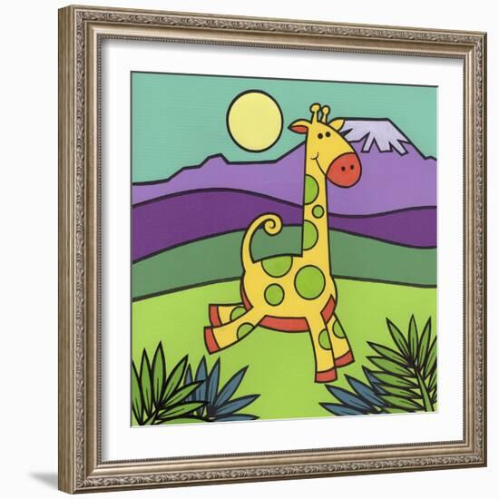 Giraffe-Denny Driver-Framed Giclee Print