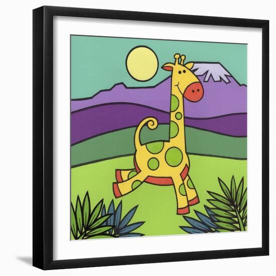 Giraffe-Denny Driver-Framed Giclee Print