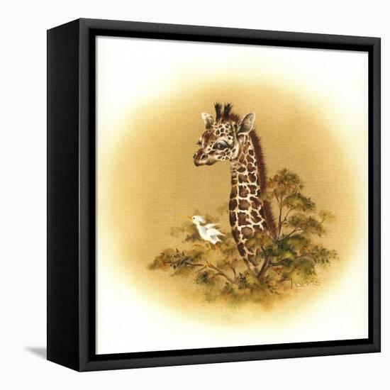 Giraffe-Peggy Harris-Framed Premier Image Canvas