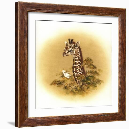 Giraffe-Peggy Harris-Framed Giclee Print
