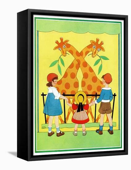 Giraffes - Child Life-Hazel Frazee-Framed Premier Image Canvas