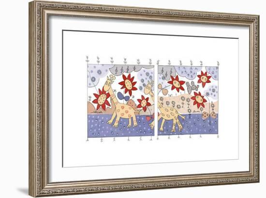 Giraffes I-Marta Arnau-Framed Art Print