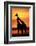 Giraffes Silhouettes at Sunset-null-Framed Photographic Print