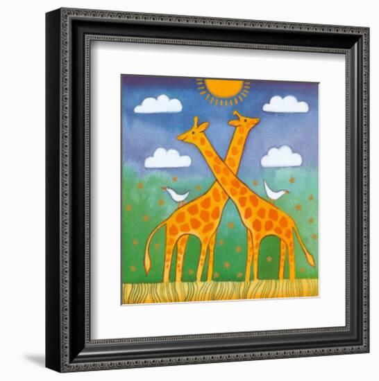 Giraffes-Linda Edwards-Framed Art Print