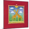 Giraffes-Linda Edwards-Mounted Giclee Print