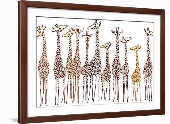 Giraffes-Milovelen-Framed Premium Giclee Print