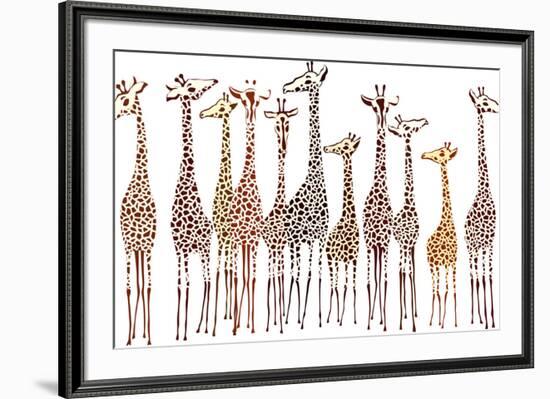 Giraffes-Milovelen-Framed Premium Giclee Print