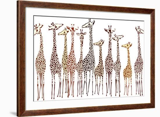 Giraffes-Milovelen-Framed Premium Giclee Print