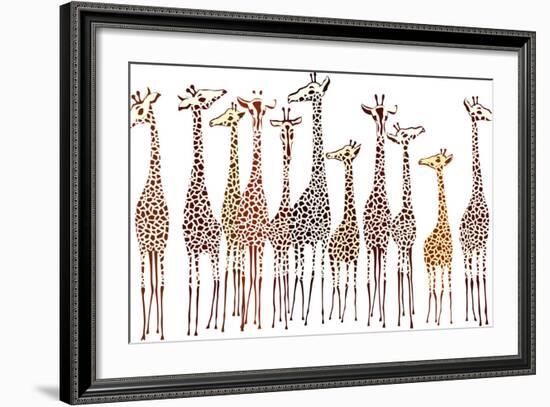 Giraffes-Milovelen-Framed Art Print