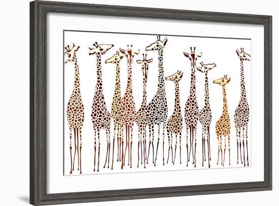 Giraffes-Milovelen-Framed Art Print