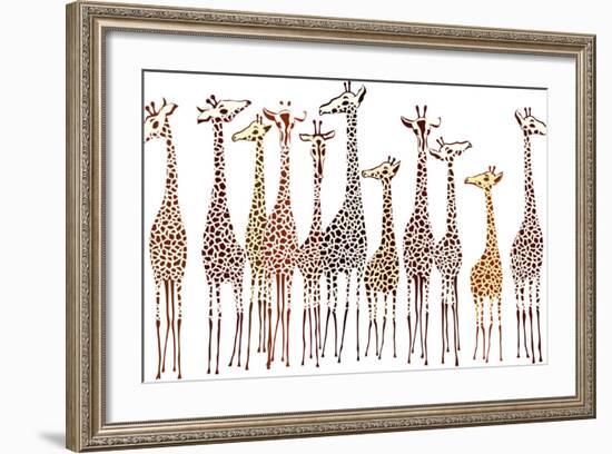 Giraffes-Milovelen-Framed Art Print