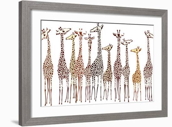 Giraffes-Milovelen-Framed Art Print