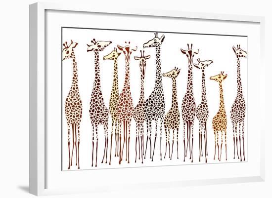 Giraffes-Milovelen-Framed Art Print