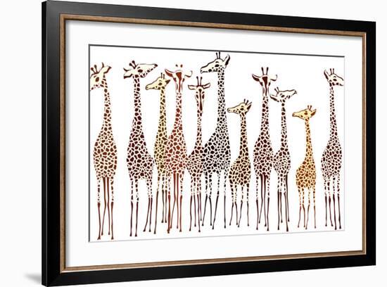 Giraffes-Milovelen-Framed Art Print