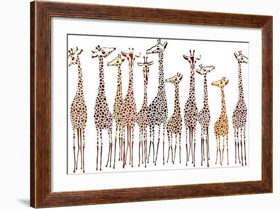 Giraffes-Milovelen-Framed Art Print