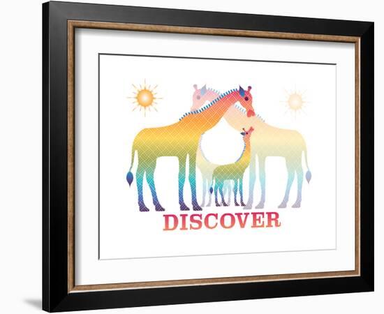 Giraffes-Mindy Howard-Framed Giclee Print