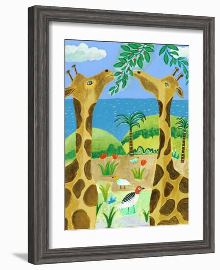 Giraffes-Nathaniel Mather-Framed Premium Giclee Print