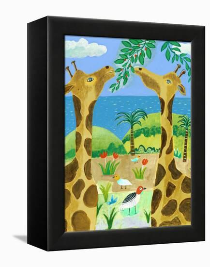 Giraffes-Nathaniel Mather-Framed Premier Image Canvas