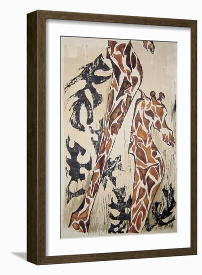 Giraffes-Norma Kramer-Framed Art Print