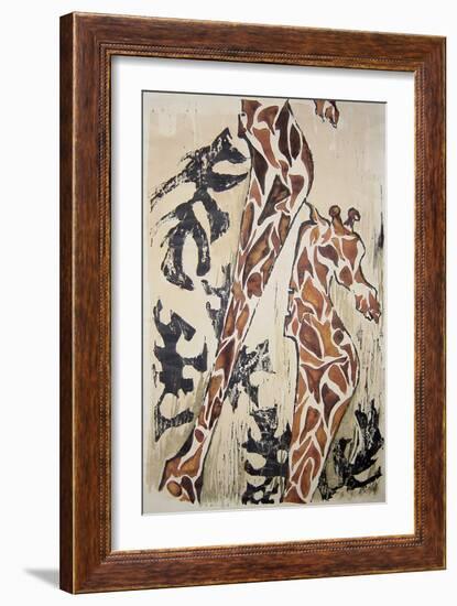 Giraffes-Norma Kramer-Framed Art Print