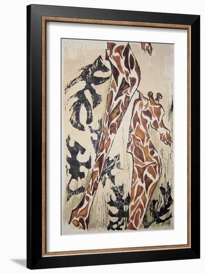 Giraffes-Norma Kramer-Framed Art Print