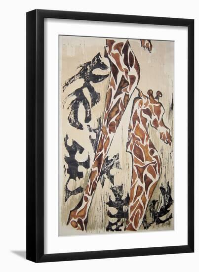 Giraffes-Norma Kramer-Framed Art Print