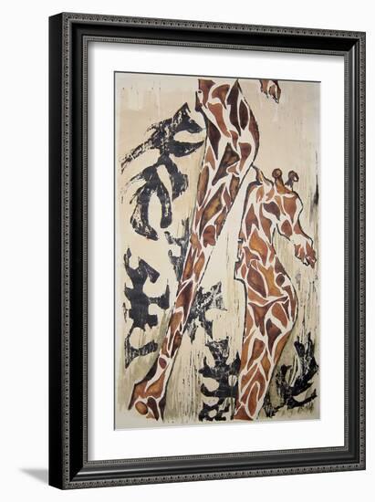 Giraffes-Norma Kramer-Framed Art Print