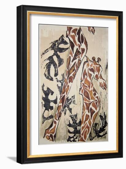 Giraffes-Norma Kramer-Framed Art Print