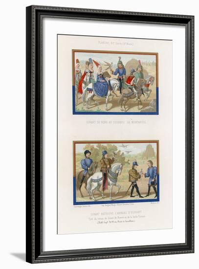 Girart Goes to the Tournament in Montarcis and Girart Finds Euriant's Ring-null-Framed Giclee Print