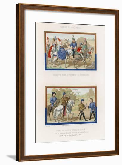 Girart Goes to the Tournament in Montarcis and Girart Finds Euriant's Ring-null-Framed Giclee Print