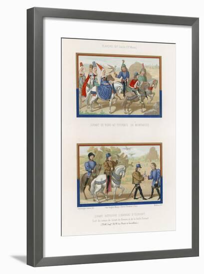 Girart Goes to the Tournament in Montarcis and Girart Finds Euriant's Ring-null-Framed Giclee Print