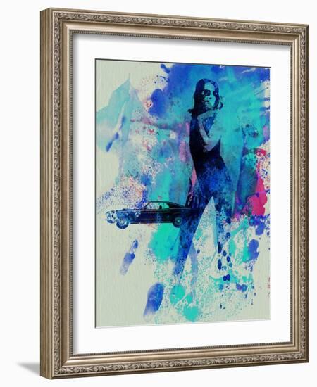 Girl and a Car-NaxArt-Framed Art Print