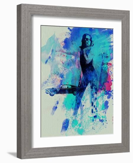 Girl and a Car-NaxArt-Framed Art Print