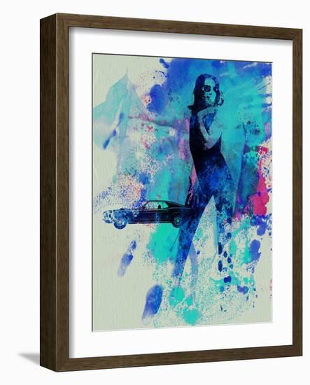 Girl and a Car-NaxArt-Framed Art Print