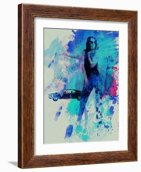 Girl and a Car-NaxArt-Framed Art Print