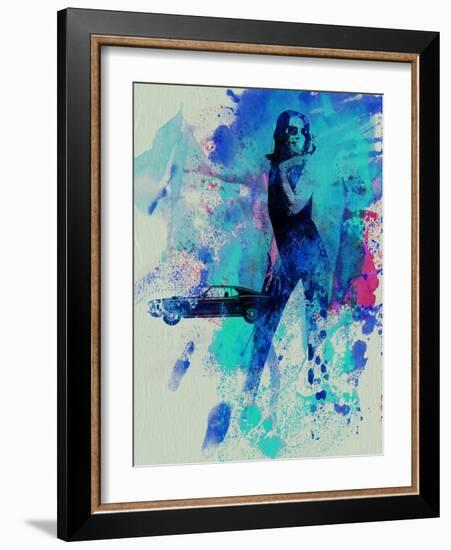 Girl and a Car-NaxArt-Framed Art Print