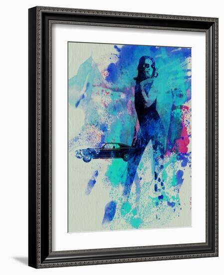 Girl and a Car-NaxArt-Framed Art Print