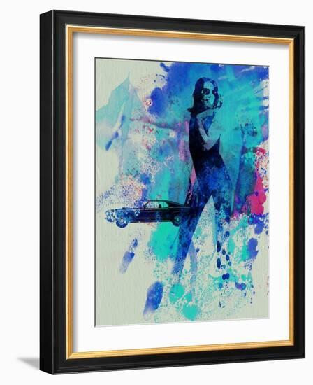 Girl and a Car-NaxArt-Framed Art Print