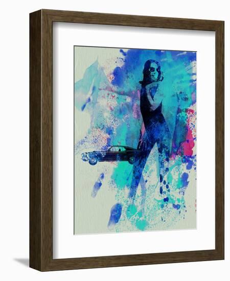 Girl and a Car-NaxArt-Framed Art Print