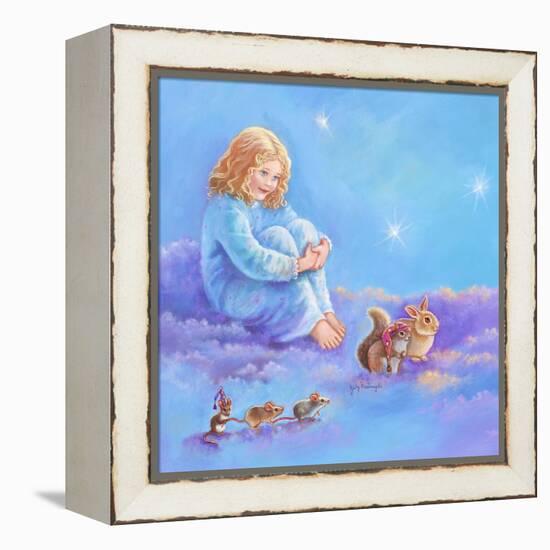 Girl and Animals in Clouds I-Judy Mastrangelo-Framed Premier Image Canvas