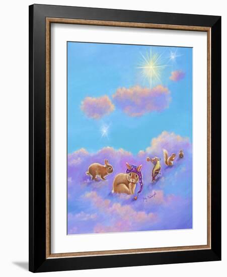 Girl and Animals in Clouds II-Judy Mastrangelo-Framed Giclee Print