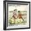 Girl and Boy Sitting on a Rock-Kate Greenaway-Framed Art Print