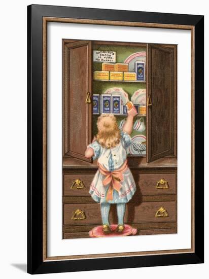 Girl and Cocoa-null-Framed Art Print