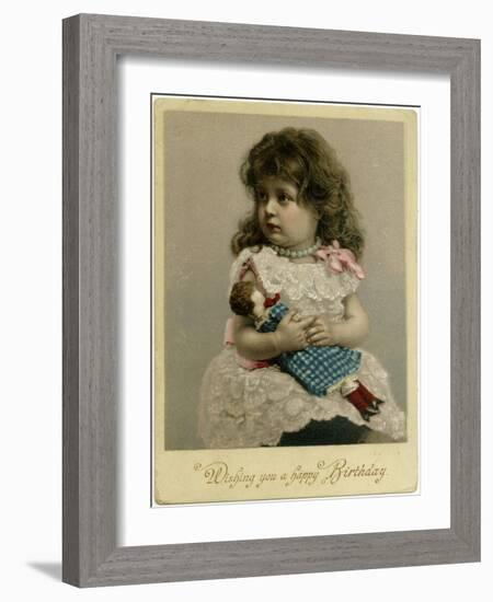 Girl and Doll, 1900-null-Framed Art Print